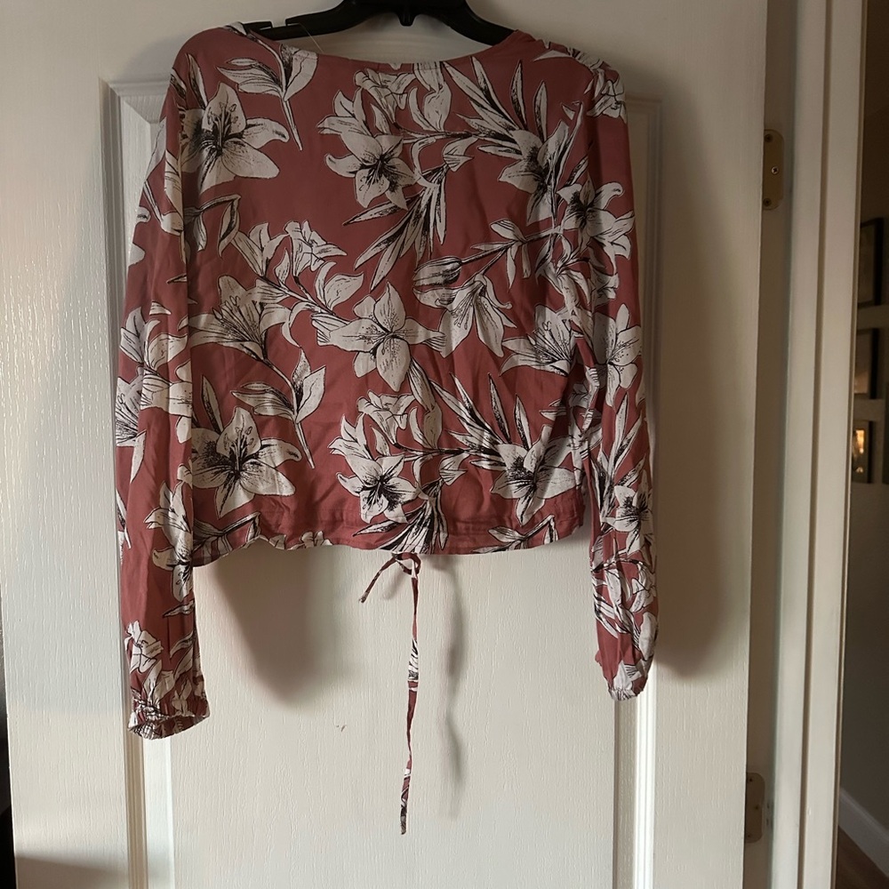 Roxy Floral Blouse - Pink and White